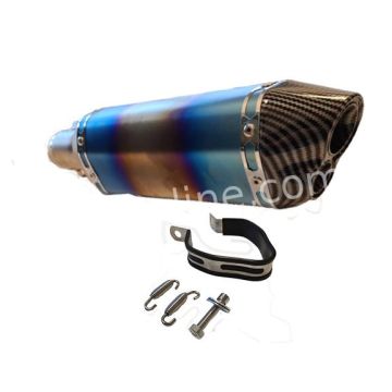 Exhaust China GY6 4-stroke E4 / E5 Iridium / Carbon look Aplus