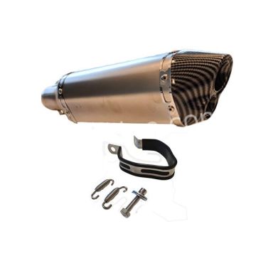 Exhaust China GY6 4-stroke E4 / E5 Titanium look Aplus