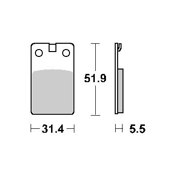 brake pad set cros/f12ac/f15/zun for sbs 132hf