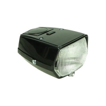 Headlight Puch Maxi angular including 6V 15/15W lamp black