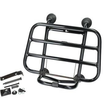 Foldable front carrier First Class A-quality Vespa Primavera /Sprint black high-gloss