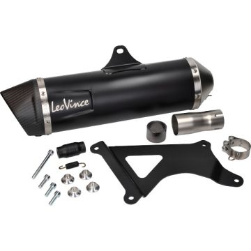 Piaggio Beverly 350 matt black/carbon Leovince nero slip-on exhaust