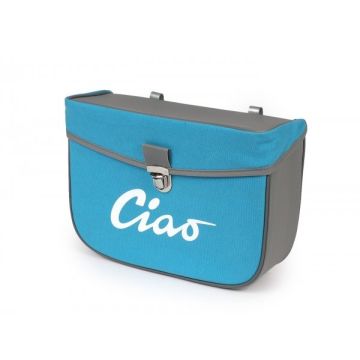 Vespa Ciao turquoise/grey Moto-Nostra side bag