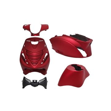 Body / fairing kit SP look Piaggio Zip matt red EVO-1 closed DMP 5 pcs