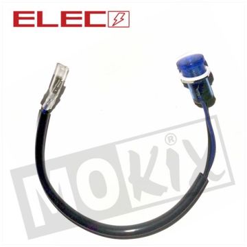CONTROL LAMP WITH CORD 18mm 12V BLUE