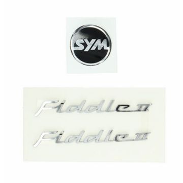 Sym Fiddle 2 chrome sticker set