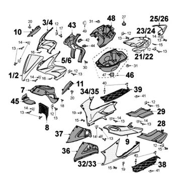 RADIATOR COVER LEFT original-748168Npeu