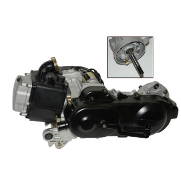 Complete engine block GY6 139QMB 10" (long rear axle) China scooters/VX (S)/Riva (Sport)/Napoli/Rivalux (S)/VPA