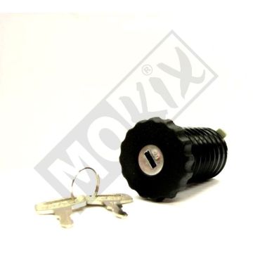 FUEL CAP+LOCK PU MAXI BLACK