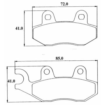 brake pad set cell/allo/fid/jet/orb/symph/tgb/tweet for sbs 140hf