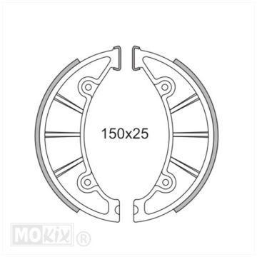 Brake shoe kit Zundapp big hub MKX