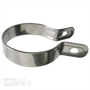 EXHAUST CLAMP UNI ROUND 64mm stainless steel