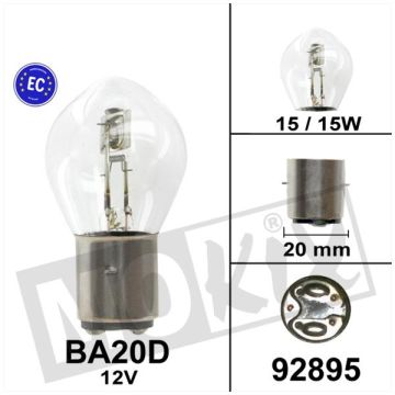 Bulb S1 BA20d 12V 15/15W-92895