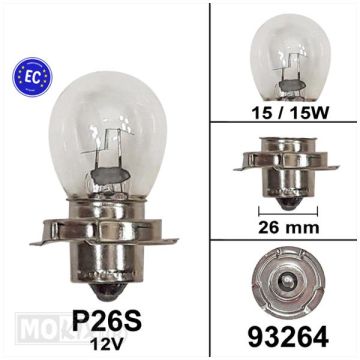 Bulb 12V P26S 12v 15W CE approval Bollard