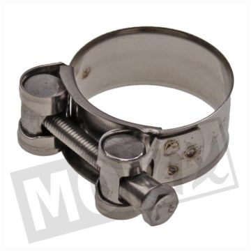 Exhaust clamp bend 36-39mm (20mm) M6 stainless steel Silex