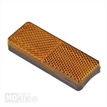 Reflector rectangle 89x35.5 orange front fork ce