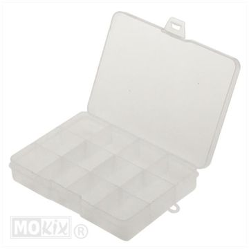 Transparent sorting box small 135x99mm 12 compartments MKX