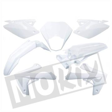 Body / fairing kit Rieju MRT white 7 pcs