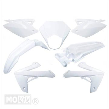 Body / fairing kit Rieju MRT white 7 pcs