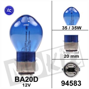 LAMP BA20D 12V 35/35W SUPER WHITE (blue) CE (1)