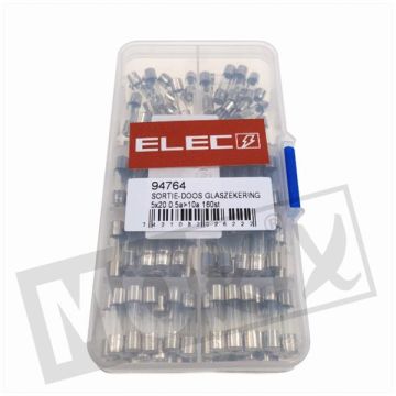 SORTIE-BOX GLASS FUSE 5x20 0.5a>10a 160pcs
