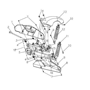 RR. cushion - RR. fork - RR. mudguard Sym E-Fiddle