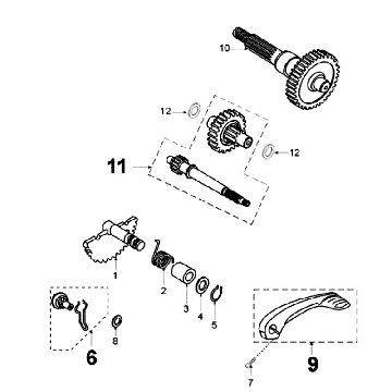 Drive Shafts - Kickstarter Peugeot Vivacity Blue