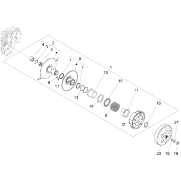 Piaggio Fly 125 4-stroke 3V IE E3 powered pulley