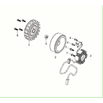 Ignition - Stator - Flywheel Sym Fiddle ll Euro 5