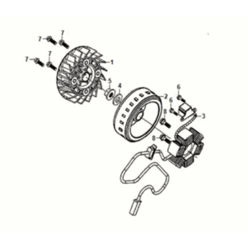 AC gen assy Sym Jet 14 125I AC E5 2021-2024