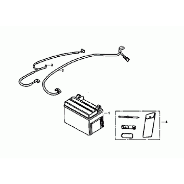 Battery/Tool Set Sym Orbit III Black