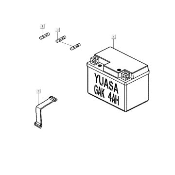 Battery Kymco City 12" 50 4T AC dark grey