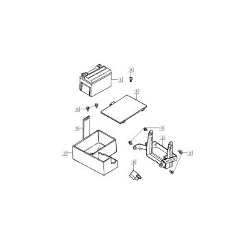 Battery Kymco Dink AC 2-stroke Silver