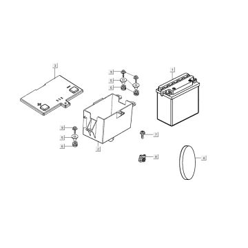 Battery Kymco K-Pipe 4-stroke Gloss Black
