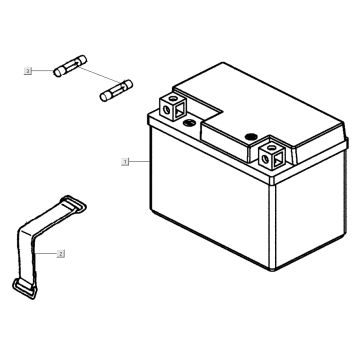 Battery Kymco Super8 Street 50 4T AC red