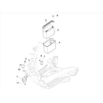 Vespa Sprint 125 4T 3V IE ABS E5 2021 battery (EMEA)