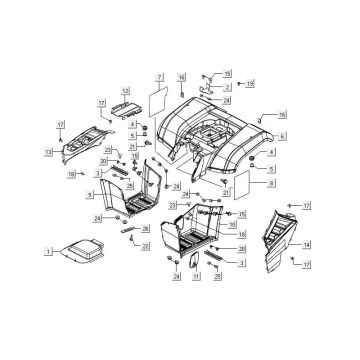 Rear covers Kymco MXU 400