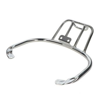 Rear carrier small (made in EU) passenger bracket evo Vespa Primavera/Sprint chrome Regia