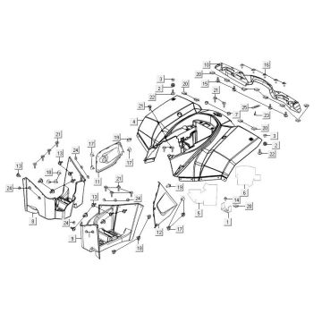 Rear covers Kymco MXU 300R