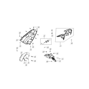 taillight covers Kymco Super 8 4-stroke (2007-2009) orange
