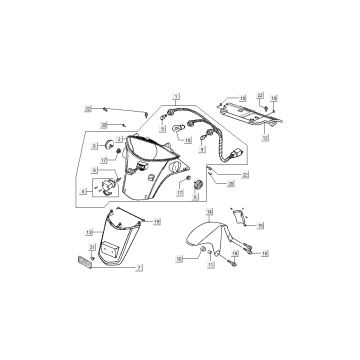 Tail light- Kapdelen Kymco B&W LC 2-stroke silver