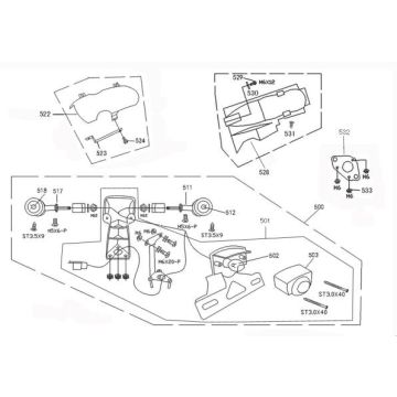 Rear light AGM Retro Extra brown