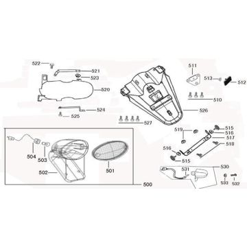 Tail light China Joy white