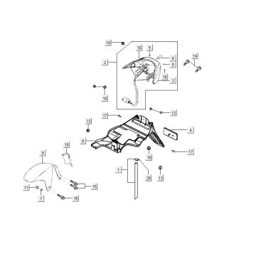 Rear light Kymco Vitality 2t ac sport stream