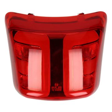 Taillight Vespa GTS led tube red + rim gloss black Power1