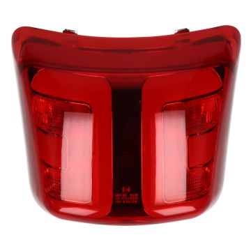 Taillight Vespa GTS led tube red + rim matt black Power1
