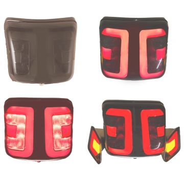 Taillight Vespa GTS led tube smoke + rim matt black Power1