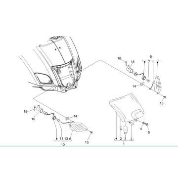 Taillights - Turn Signals Vespa GTV 250 4T 4V IE