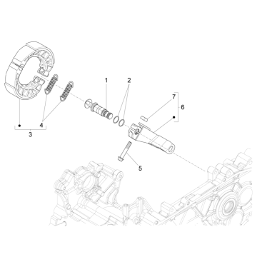 Rear brake Piaggio Liberty 125 4-stroke 3V IE E3