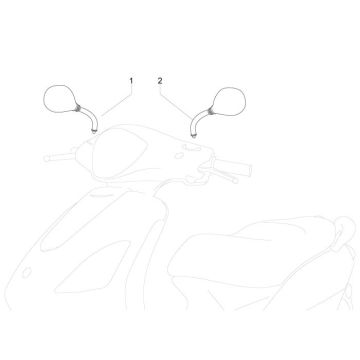 Mirrors Piaggio New Fly 4-stroke 2-valve